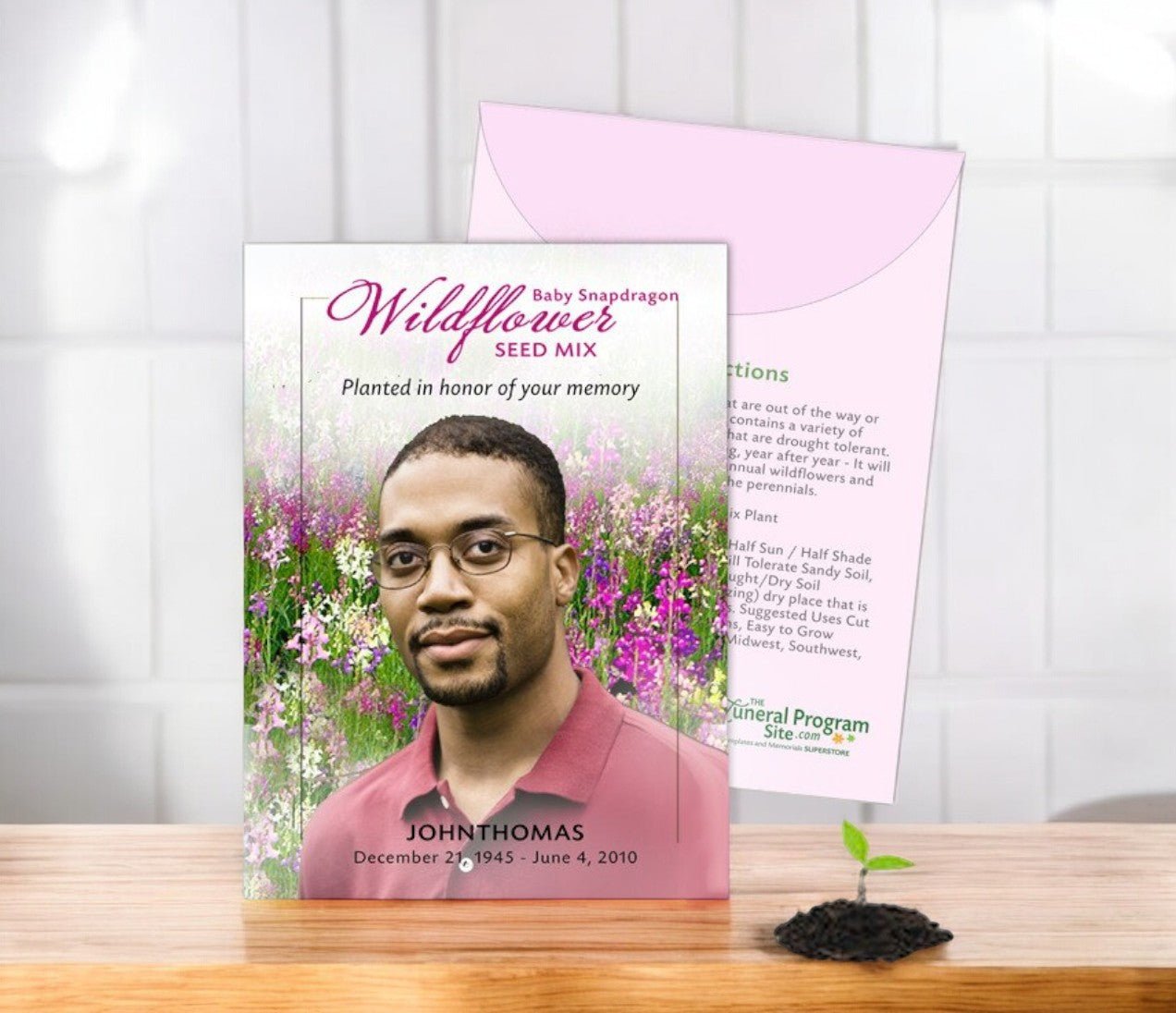 personalized wildflower seed packets Baby Snapdragon Custom Wildflower Seed Packet (Pack of 10)