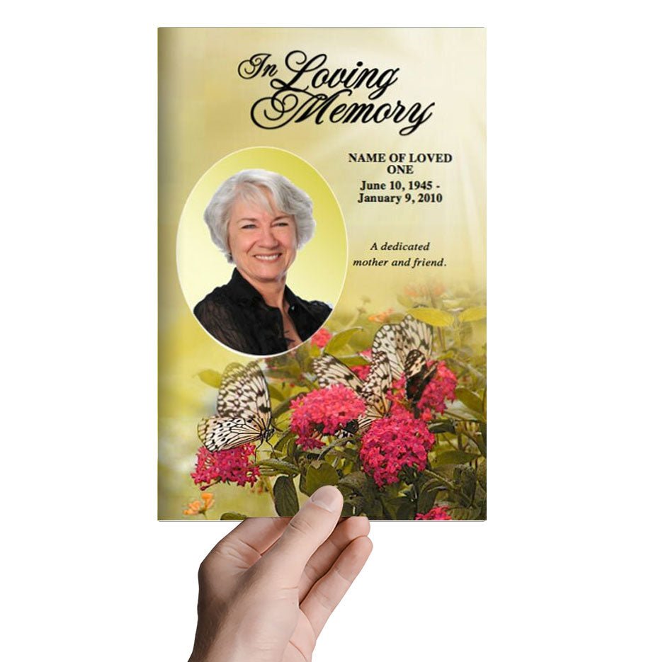 Bouquet Funeral Program Template - The Funeral Program Site