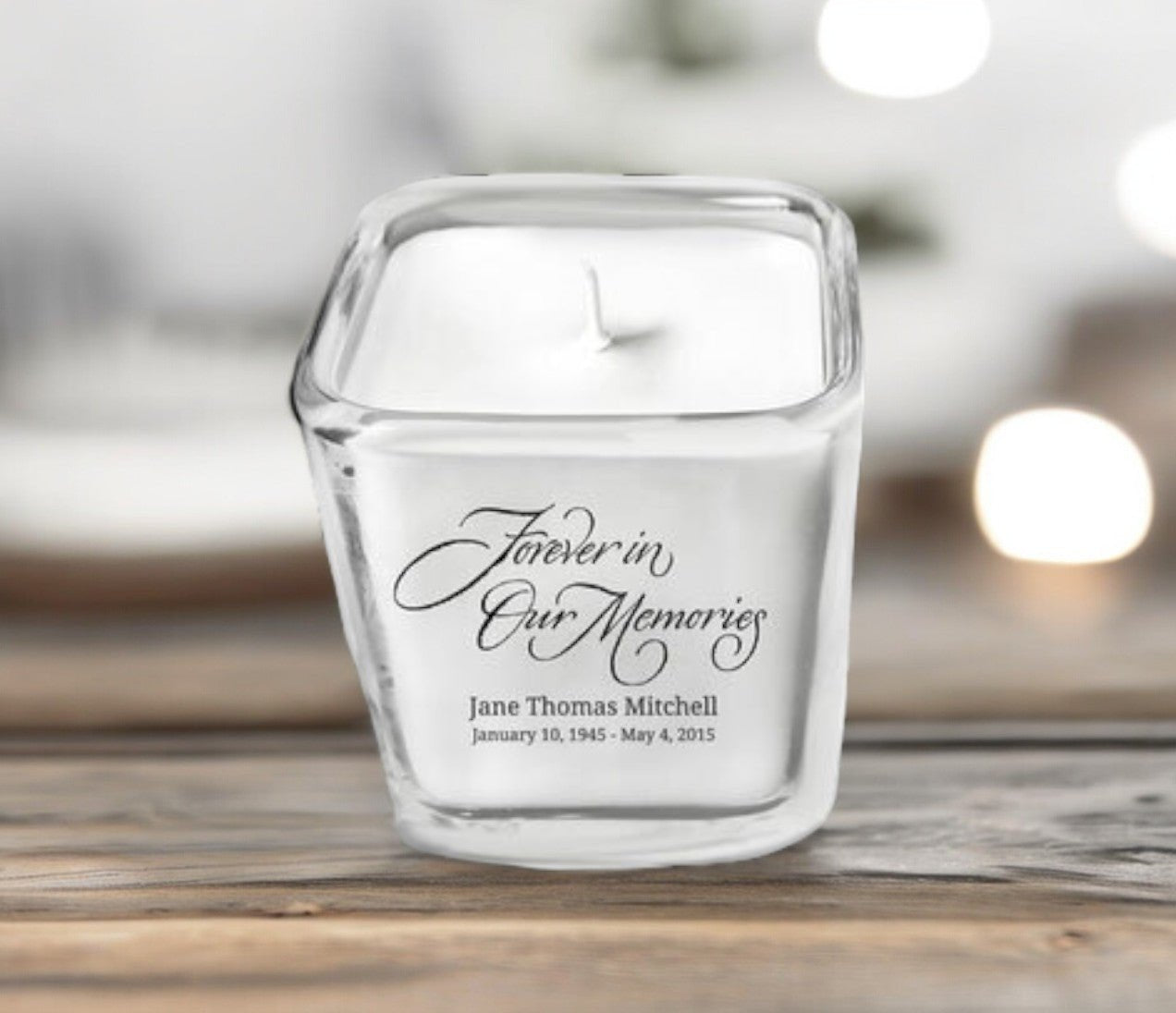 Vela Conmemorativa LED Personalizada Por La Pérdida De Un Ser Querido