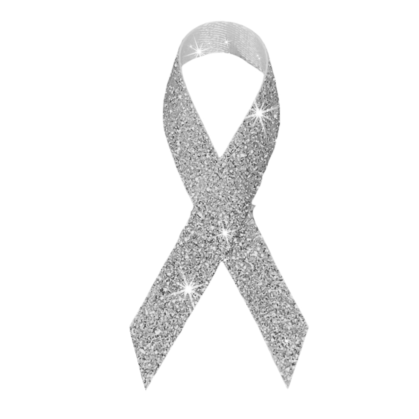 Gray Cancer Ribbon, Awareness Ribbons (No Personalization) - Pack of 10 - The Funeral Program Site