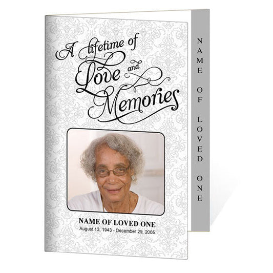 Lifetime 4 - Sided Graduated Funeral Program Template - The Funeral Program Site