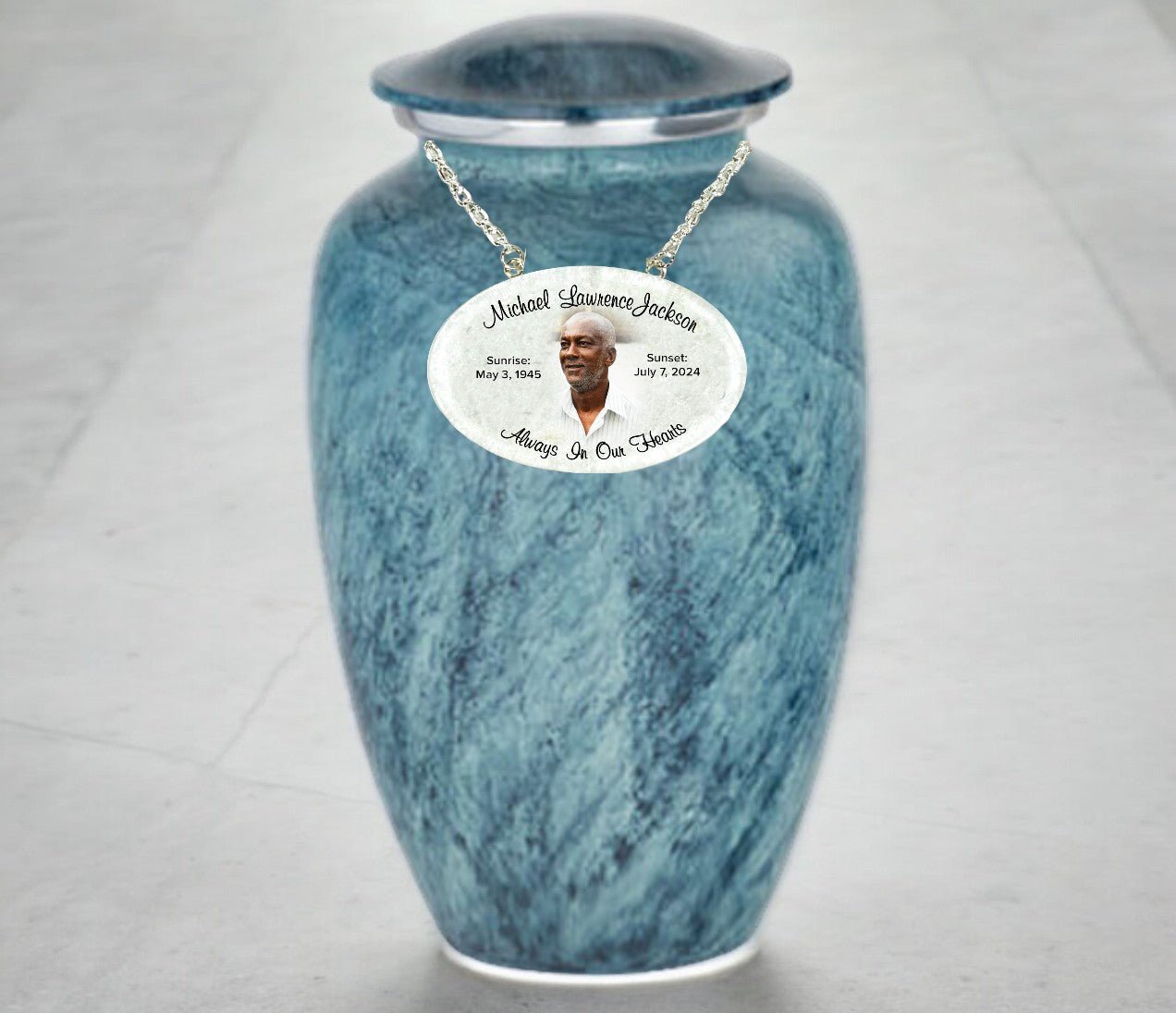 Oval Cremation Urn Plate Medallion - The Funeral Program Site