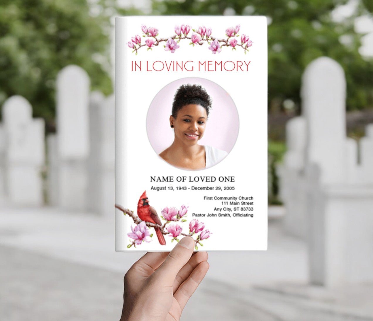 Red Cardinal Funeral Program Template - The Funeral Program Site red-cardinal-funeral-program-template-the-funeral-program-site