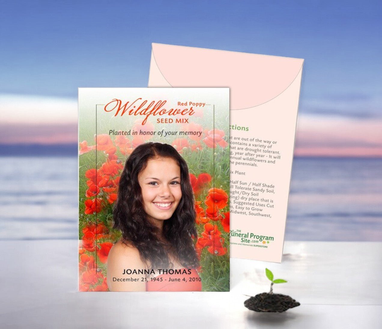 poppy flower seed packets Red Poppy Custom Wildflower Seed Packet (Pack of 10)