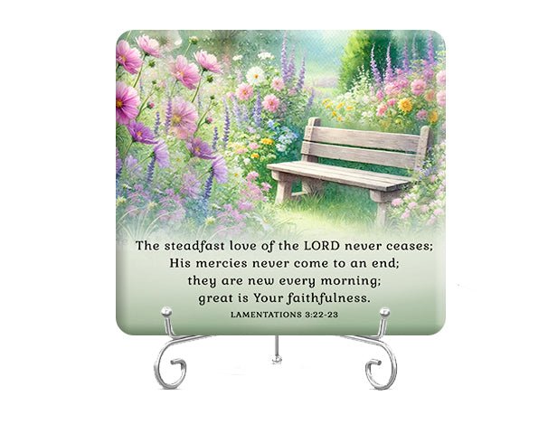 Steadfast Love of The Lord Bible Verse Plaque - The Funeral Program Site