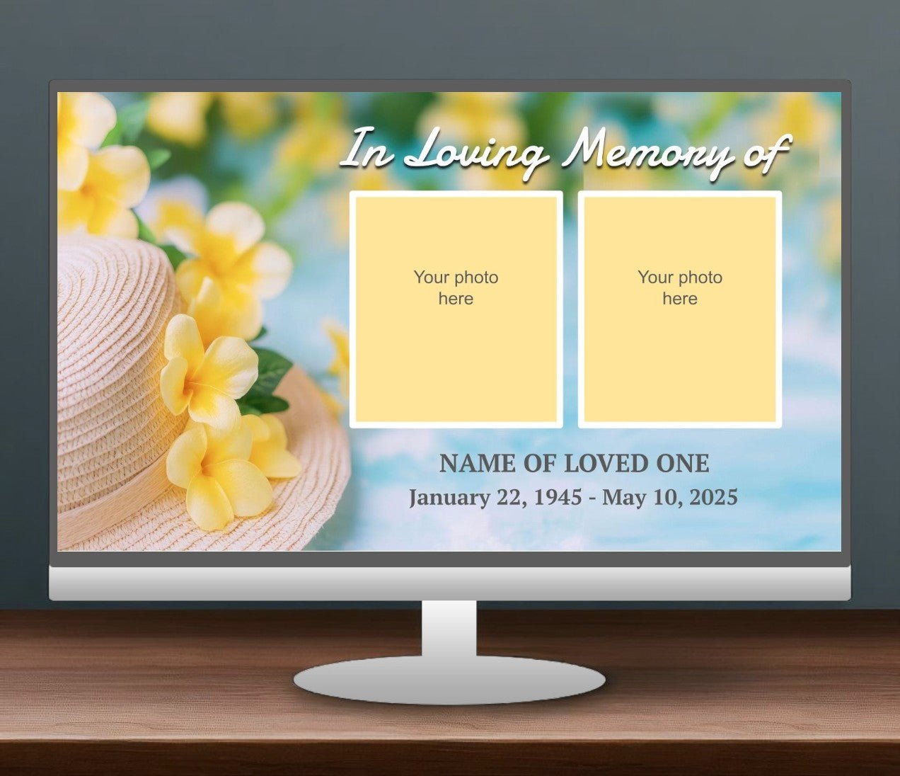 Summer Digital Funeral Program Slideshow Template - The Funeral Program Site