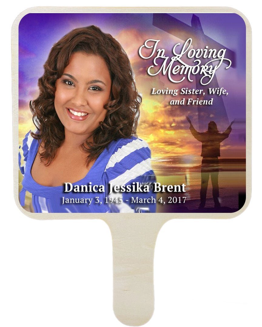 Worship All - In - One Memorial Hand Fan (Pack of 10) - The Funeral Program Site