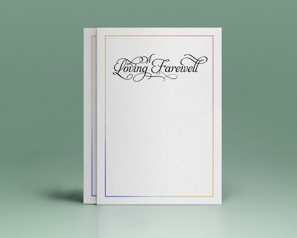 A Loving Farewell 2 Funeral Program Title - The Funeral Program Site