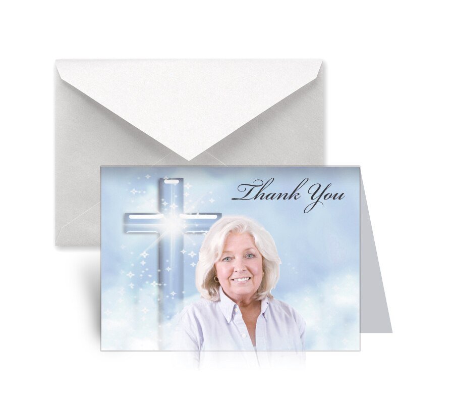 Adoration Funeral Thank You Card Design & Print (Pack of 50) - The Funeral Program Site