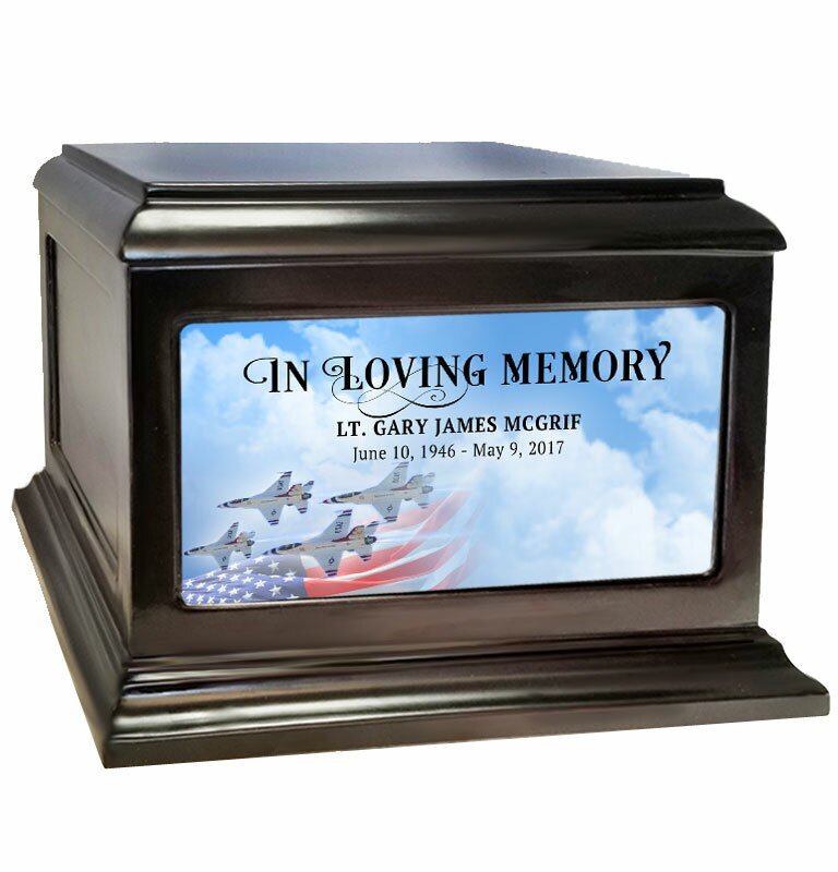 Air Force Wood Cremation Urn - The Funeral Program Site