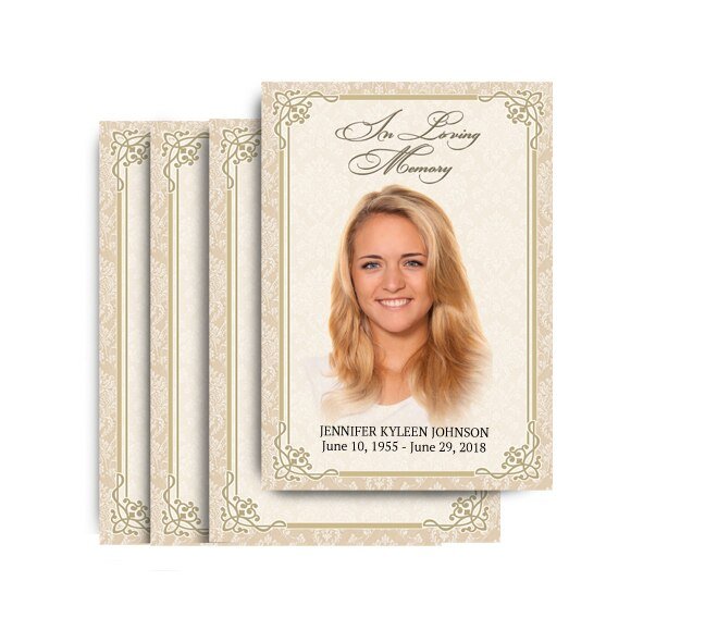 Alexandria Funeral Postcard Design & Print (Pack of 50) - The Funeral Program Site