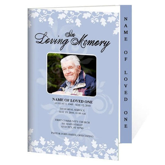 Allegro 4 - Sided Graduated Funeral Program Template (Changeable Color) - The Funeral Program Site