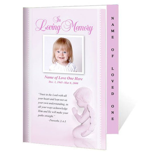 Angela 4 - Sided Graduated Funeral Program Template - The Funeral Program Site