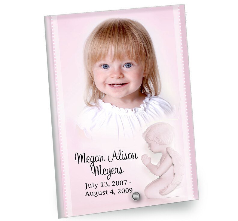 Angela Beveled Glass Memorial Portrait - The Funeral Program Site