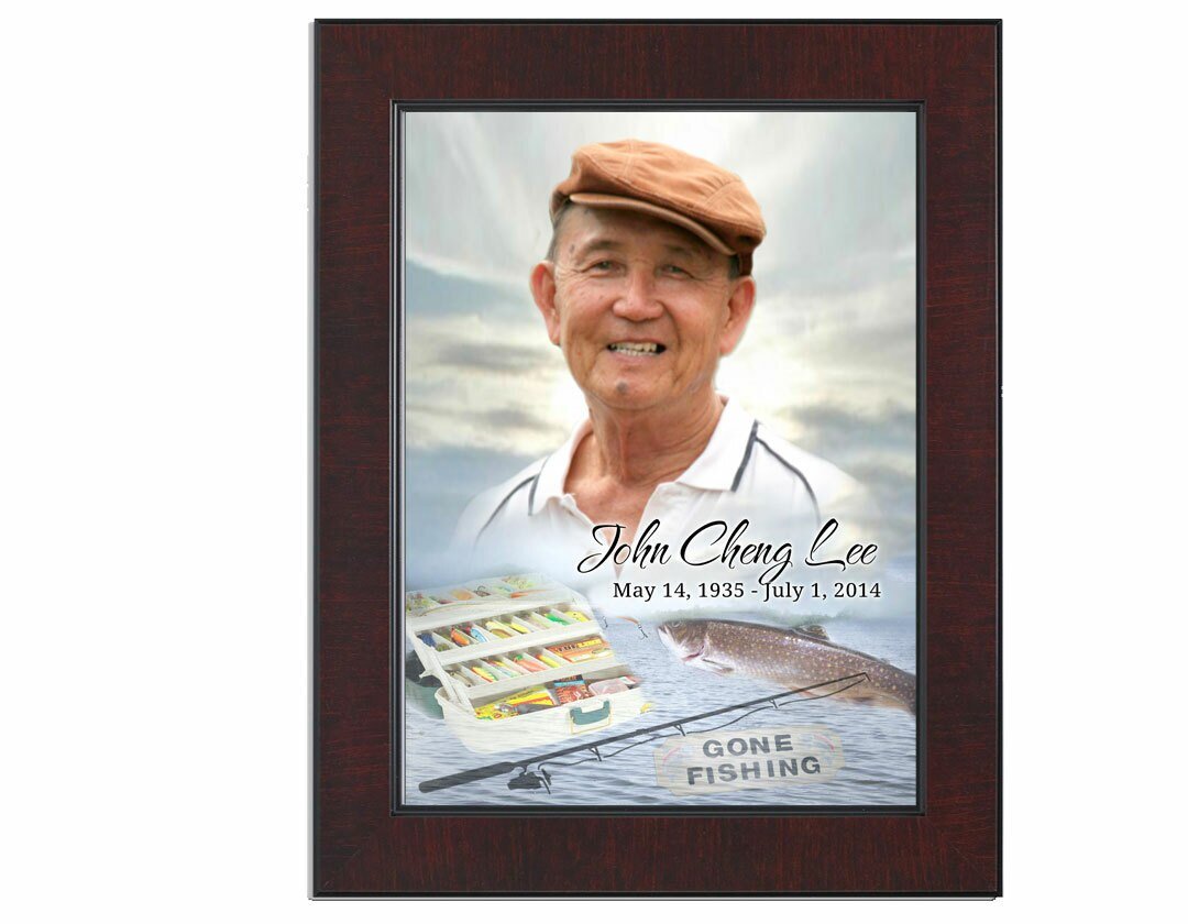 Angler Funeral Poster Memorial Portrait - The Funeral Program Site
