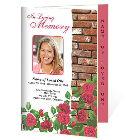 Austere 4 - Sided Graduated Funeral Program Template - The Funeral Program Site