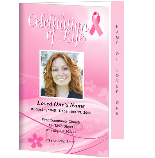 Awareness 4 - Sided Graduated Funeral Program Template - The Funeral Program Site