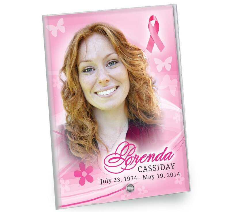 Awareness Beveled Glass Memorial Portrait - The Funeral Program Site