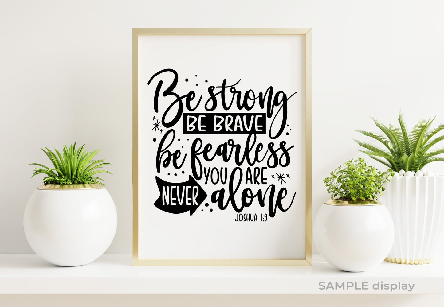 Be Strong Bible Verse Word Art - The Funeral Program Site