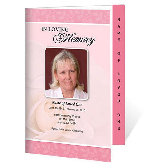 Bella 4 - Sided Graduated Funeral Program Template - The Funeral Program Site