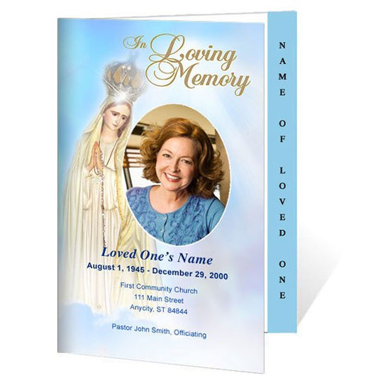 Blessed 4 - Sided Graduated Funeral Program Template - The Funeral Program Site