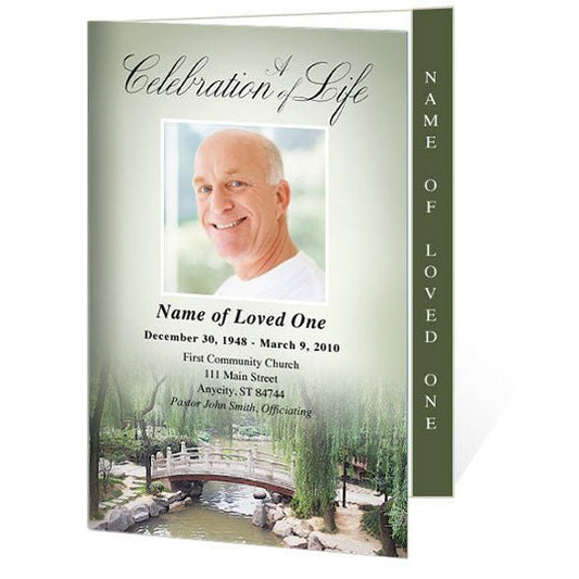 Bridge 4 - Sided Graduated Funeral Program Template - The Funeral Program Site