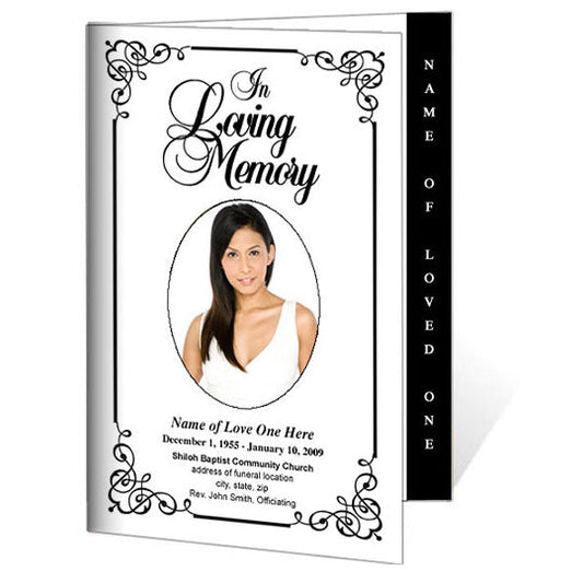 Cadence 4 - Sided Graduated Funeral Program Template - The Funeral Program Site