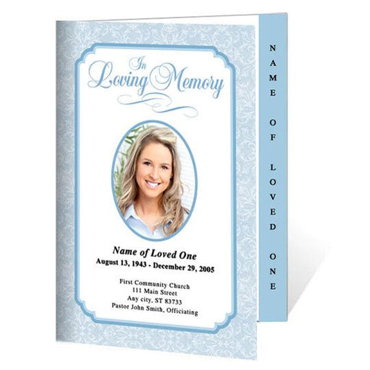 Cambria 4 - Sided Graduated Funeral Program Template - The Funeral Program Site
