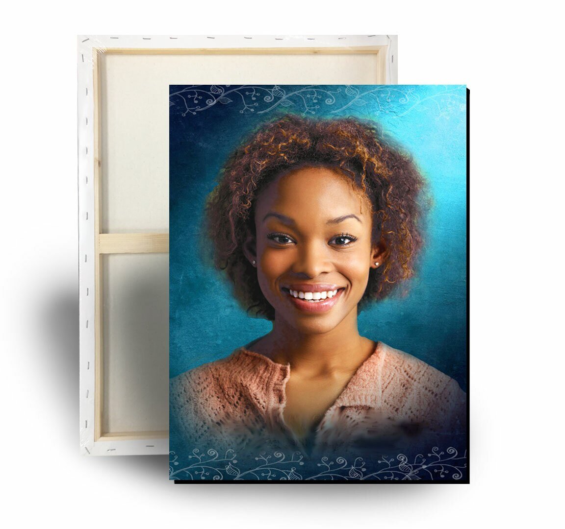 Devotion Memorial Portrait Canvas Print - The Funeral Program Site