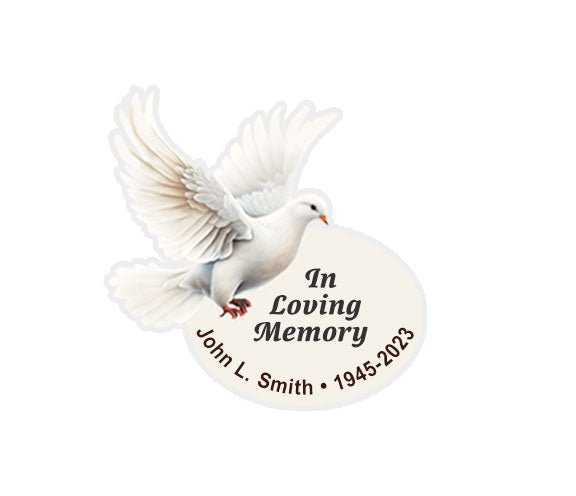 Dove of Peace Memorial Pin - Pack of 10 - The Funeral Program Site