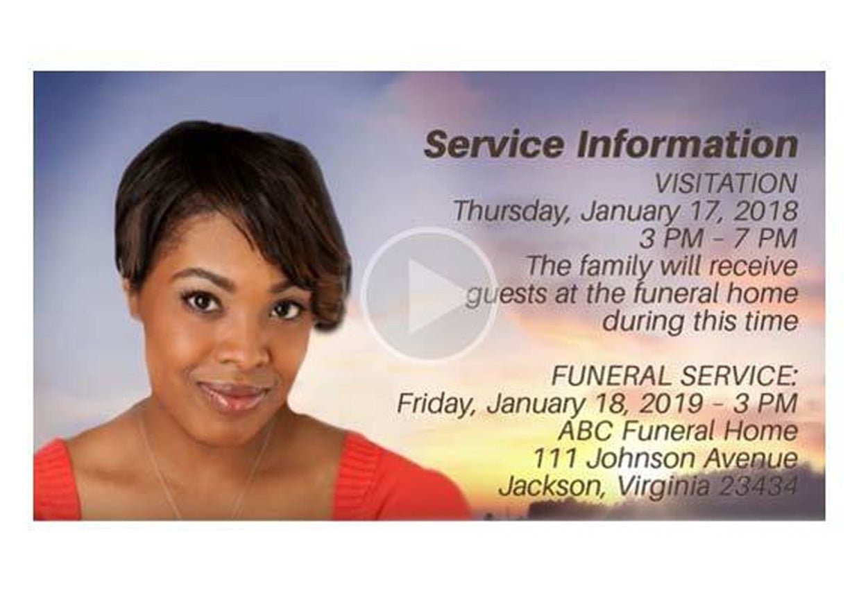 Faith Social Media Funeral Service Announcement Video 1080p - The Funeral Program Site