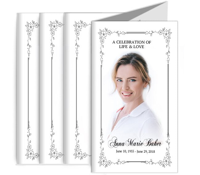 Flourish Frame Funeral Brochure Design & Print (Pack of 50) - The Funeral Program Site