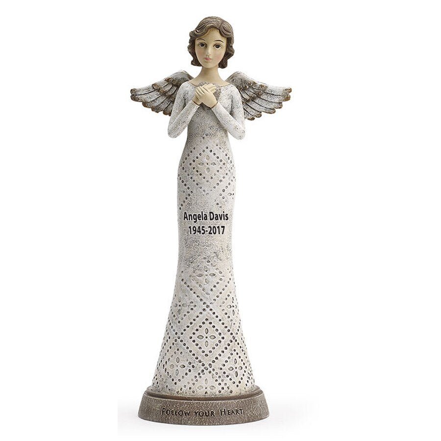 Follow Your Heart In Loving Memory Angel Figurine - The Funeral Program Site