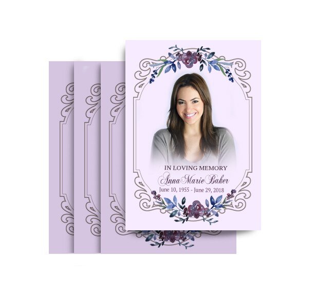 Framed Memory Funeral Postcard Design & Print (Pack of 50) - The Funeral Program Site