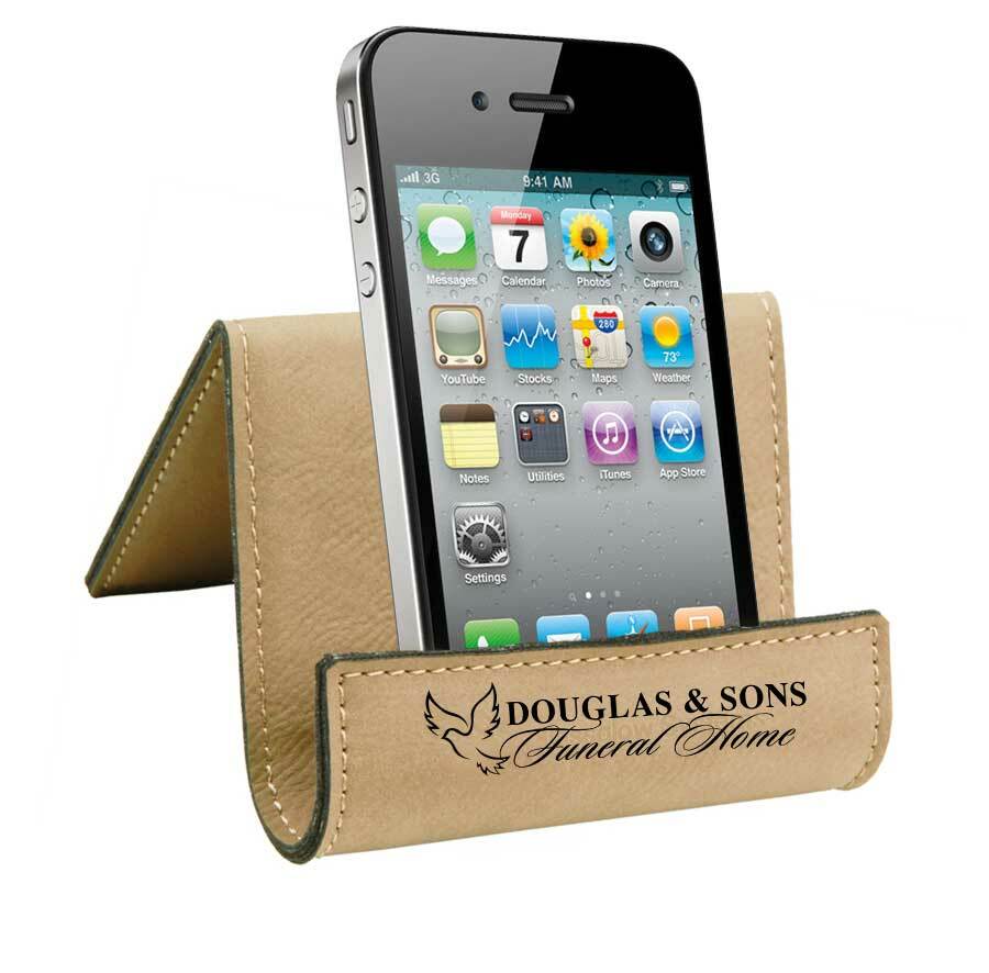 Funeral Home Promotional Gift Personalized Cell Phone - Tablet Caddy - The Funeral Program Site