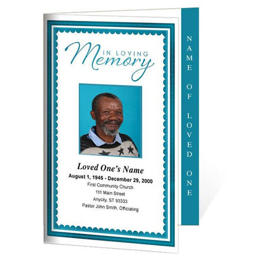Gallant 4 - Sided Graduated Funeral Program Template - The Funeral Program Site