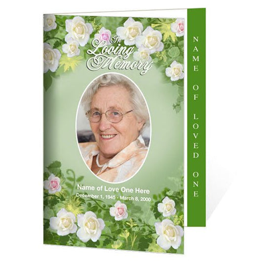 Garden 4 - Sided Graduated Funeral Program Template - The Funeral Program Site