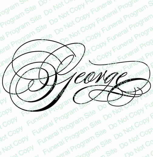 George Word Art Name Design - The Funeral Program Site