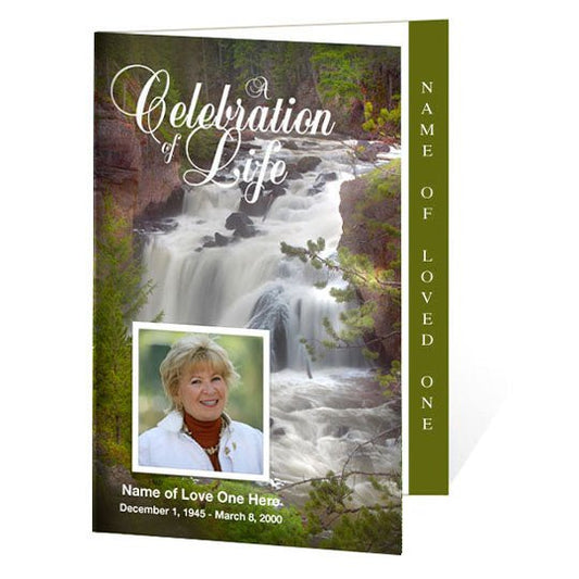 Graceful 4 - Sided Graduated Funeral Program Template - The Funeral Program Site