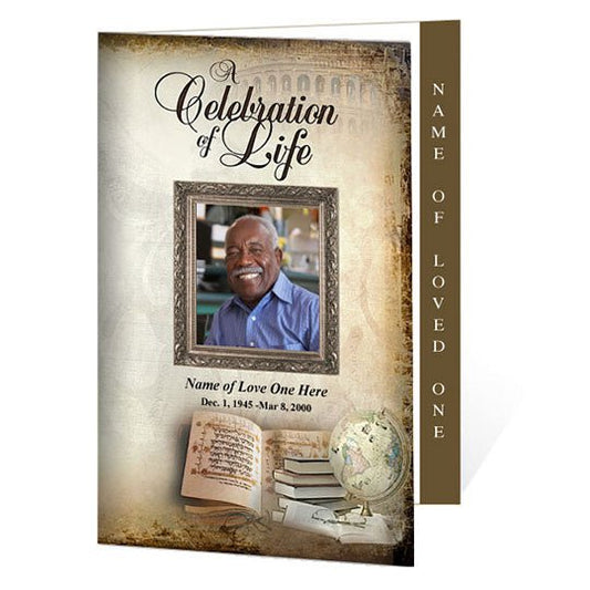 History 4 - Sided Graduated Funeral Program Template - The Funeral Program Site