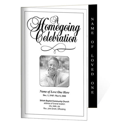 Homegoing 4 - Sided Graduated Funeral Program Template - The Funeral Program Site