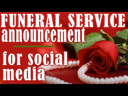 Red Roses Social Media Funeral Service Announcement Video 1080p