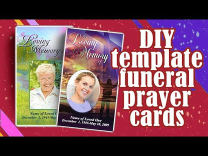 Seascape Prayer Card Template