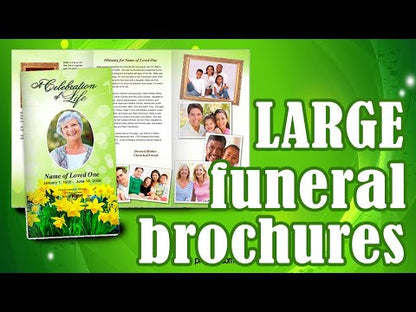 Bouquet Funeral Brochure Template