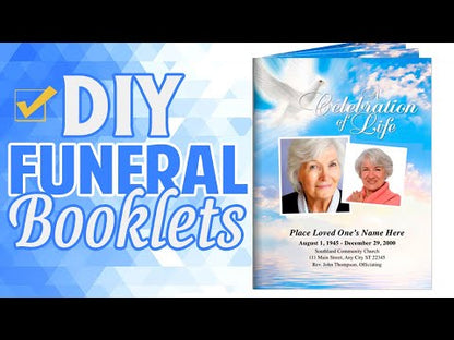 Teal Devotion Funeral Booklet Template