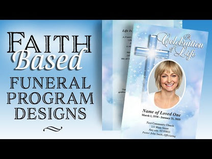 Angelic Funeral Program Template