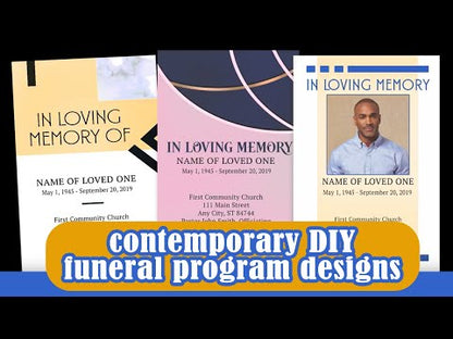 Acrylic Funeral Program Template