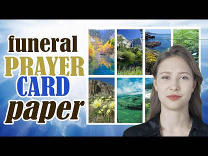 Thomas Kinkade Mountain Chapel Funeral Prayer Card Paper (Pack of 24)