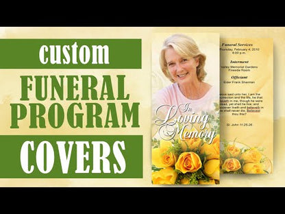 Custom Funeral Program Cover 8 Sided Graduated Template