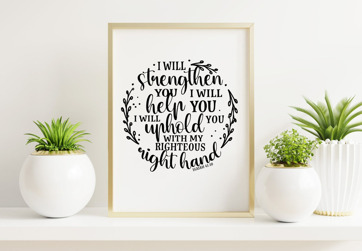 I Will Strengthen You Bible Verse Word Art - The Funeral Program Site